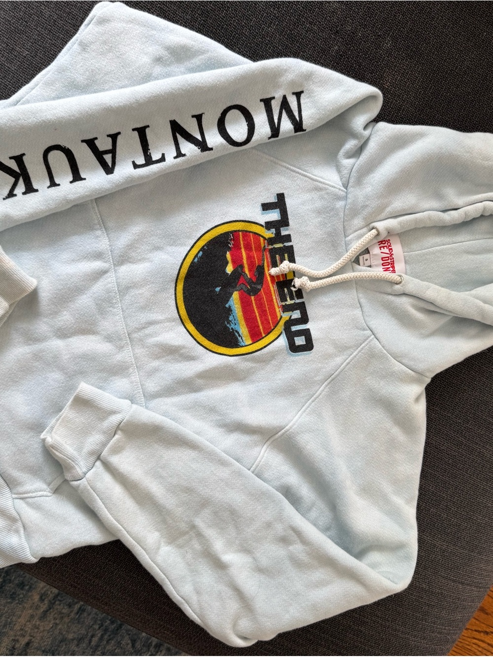 Redone / Solid & Striped Montauk The End cropped hoodie size small